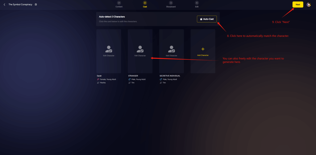 How to Use MagicLight AI to Create a 30-Minute Animated Story Film 4 Edit Characters