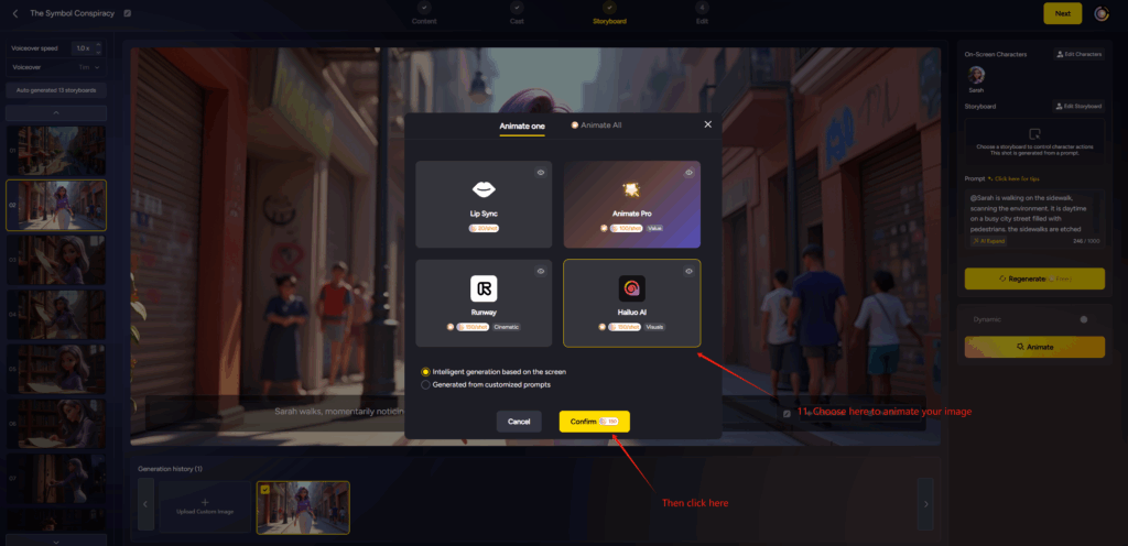 How to Use MagicLight AI to Create a 30-Minute Animated Story Film 6 four dynamic motion effects